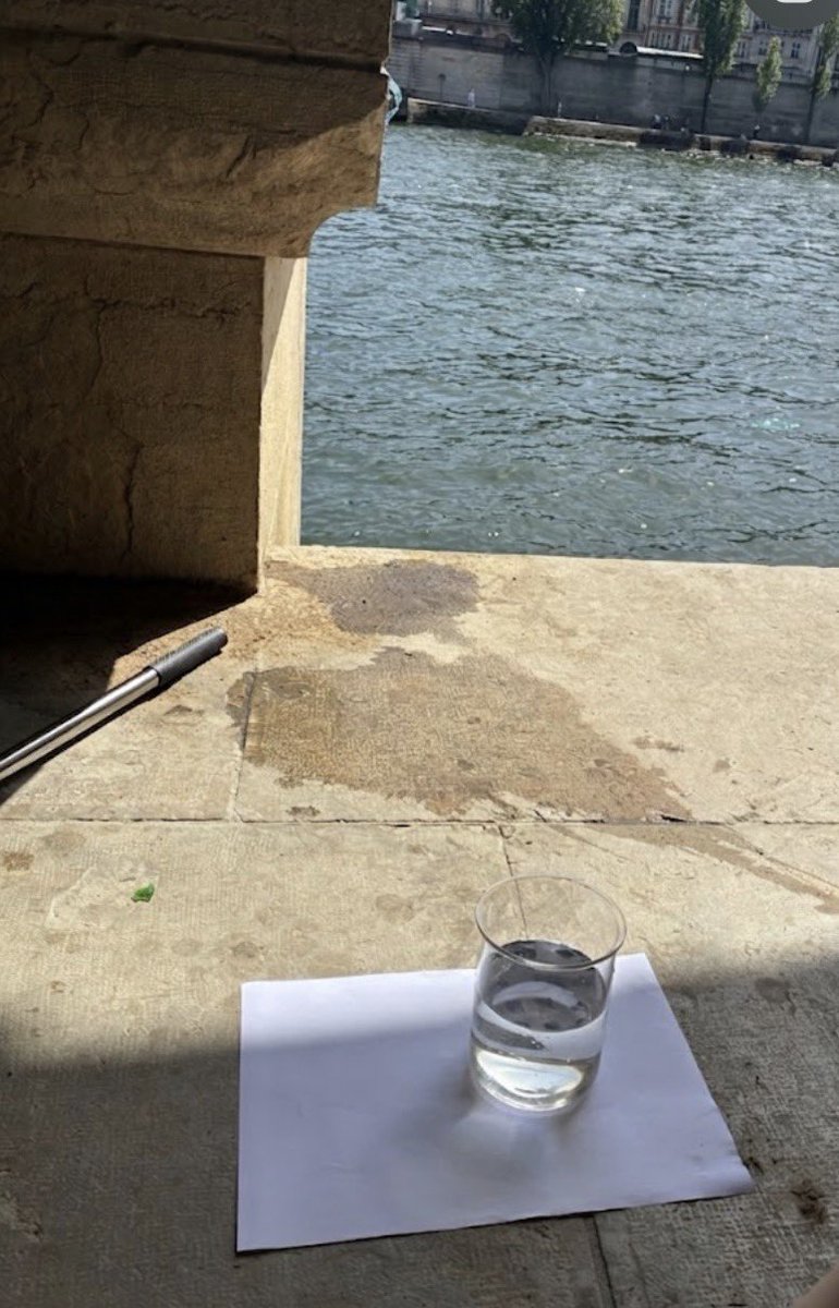 MelindaBChu1's tweet photo. 🇫🇷📲💧Since I started developing EcoExposure AI water microplastics/nanoplastics kit, some requirements were that it had to be 
 - portable and with a 
 - smartphone 📲

so you could test water anywhere and quickly. 

🗺️📍and with the smartphone, you can also put a geolocated pin of water sample location to generate real-time maps of water quality data (see below)

This is an example of a small pilot on the Seine in Paris that was performed with no equipment other than this what I call “fishing pole” 🎣😆, but it’s a telescopic rod with a cup at the end. 

With the EcoExposure platform, all you do is 

1.) Collect water sample 💧 
2.) Add biodegradable plant-based powder reagent and wait. 🌱
3.). Take a photo and the AI and computer vision help detect both microplastics and nanoplastics in a water sample anywhere. 📲

As you can see, I did the EcoExposure tests right there on site, on the side of the Seine River and pretty much looked like everyone else sitting around on a nice afternoon. 😎