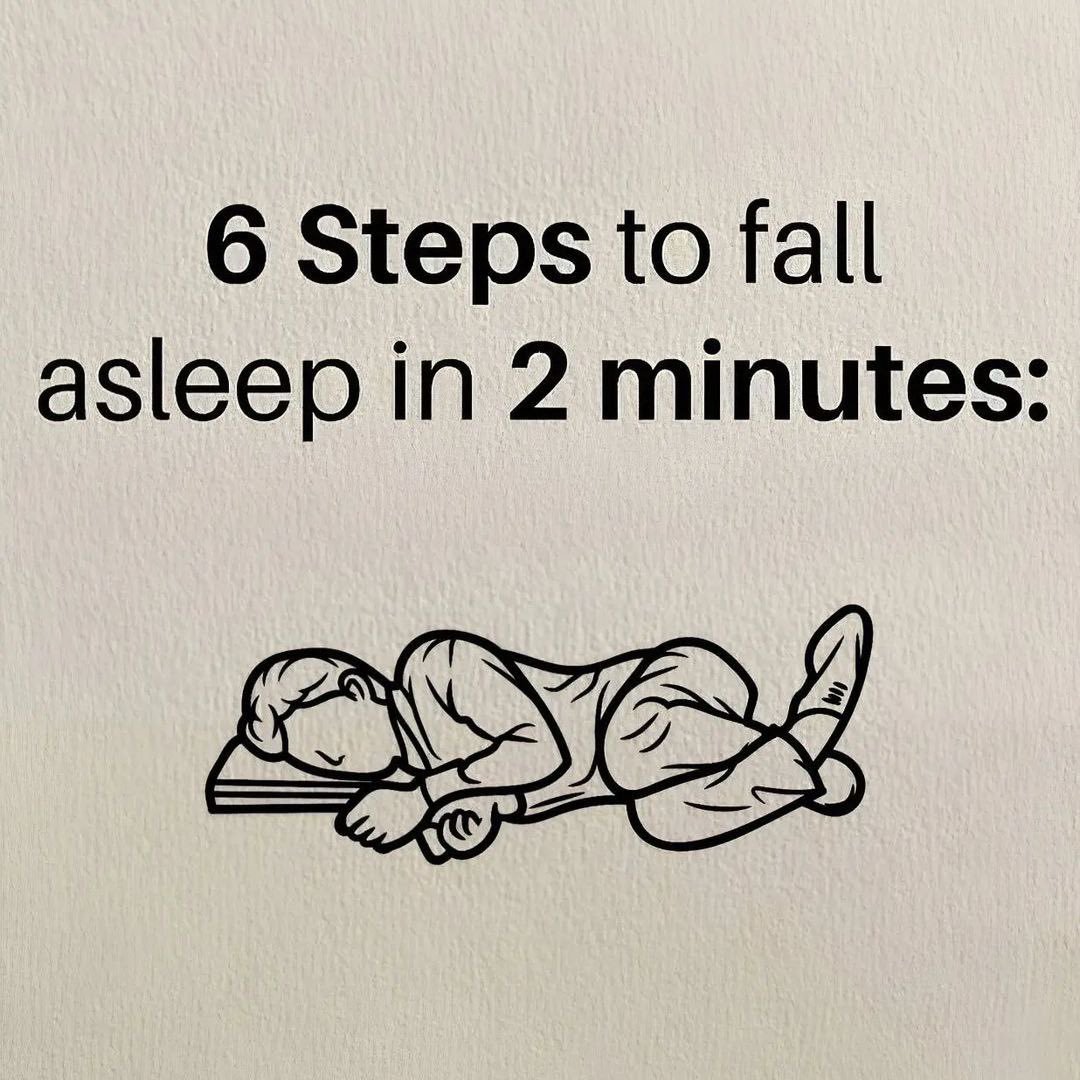 TheWomanese's tweet photo. 6 steps to fall asleep in 2 minutes https://t.co/sfQzRbasek