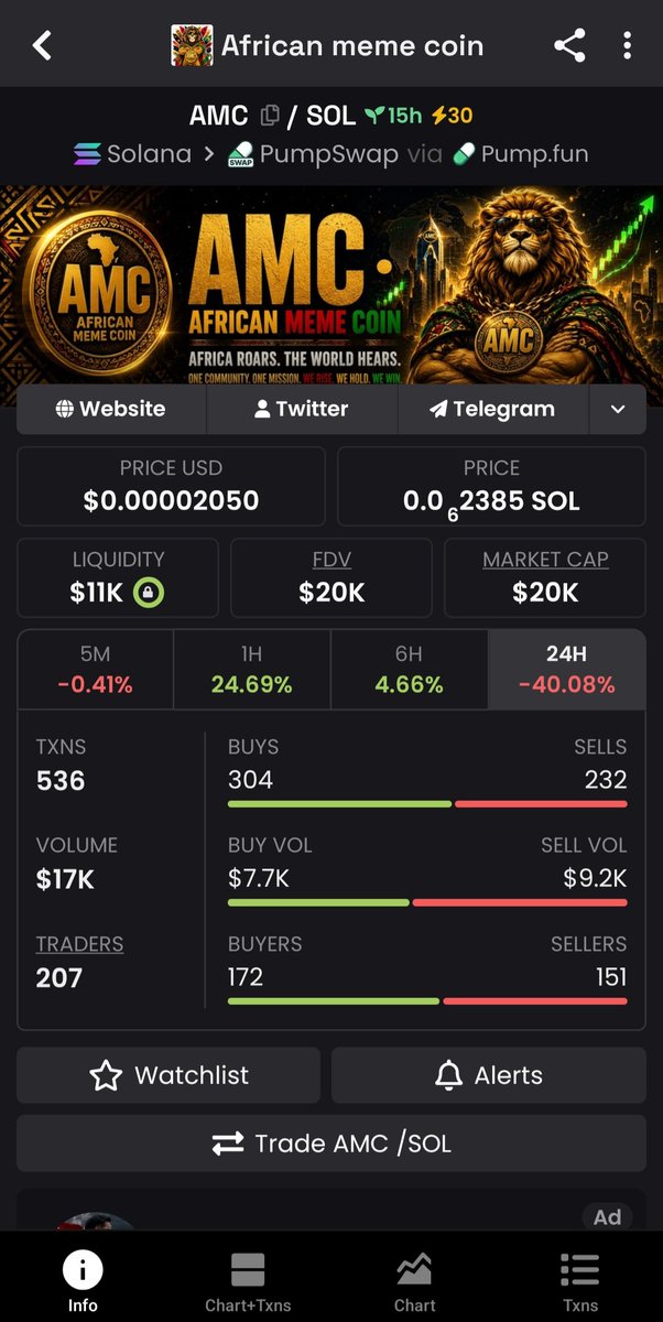 Africanmemecoin's tweet photo. 🦁 The crowd always arrives late.
AMC is for those who move before the noise.
54 Nations. One Roar. One Coin.
#AMC #AfricanMemeCoin https://t.co/9M0M3fLImL