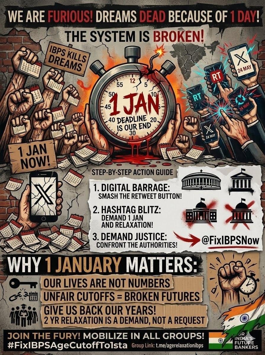 ak_krishna5's tweet photo. #FixIBPSAgeCutoffTo1stJan https://t.co/3Cw9I1NQo8