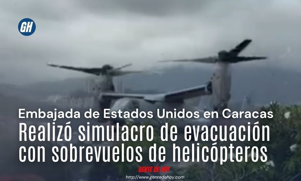 Gentedehoy's tweet photo. Embajada de Estados Unidos en Caracas realizó simulacro de evacuación con sobrevuelos de helicópteros https://t.co/cB6Qi8hhAp https://t.co/mD6h6fcTQ9