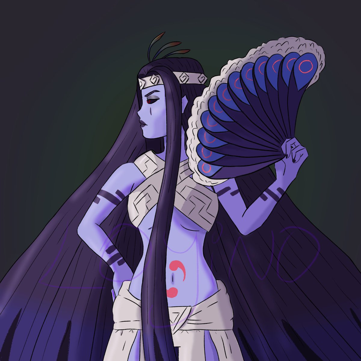 Loyino20's tweet photo. Peacock Tomoe fanart #MLBS6Spoilers https://t.co/dM6j93Di49