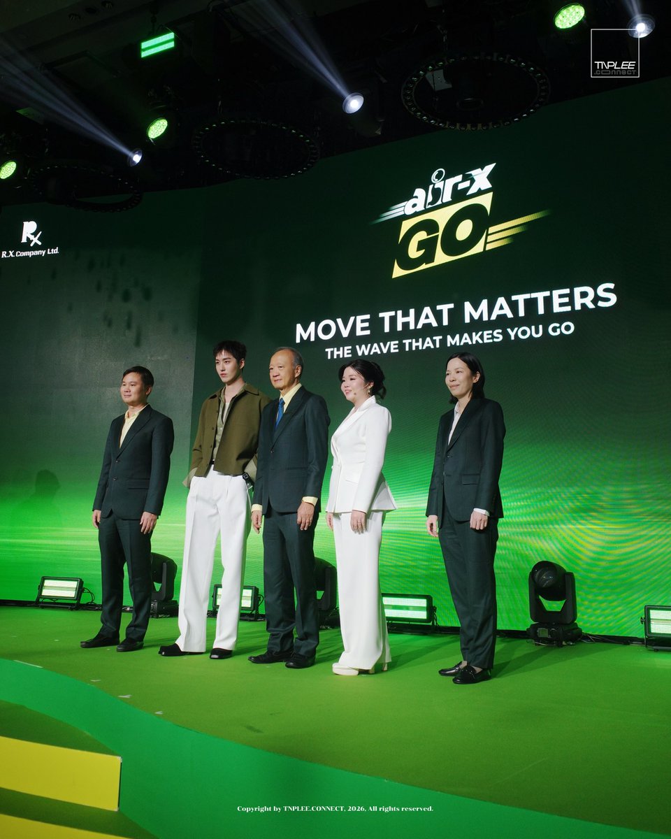 TNPLEEconnect's tweet photo. ร่วมงานเปิดตัวภายใต้คอนเซปต์
MOVE THAT MATTERS
THE WAVE THAT MAKES YOU GO

#AirXGo #MoveThatMatters
#Thanapob_lee #Tnpleeconnect https://t.co/5ozlX6hKsE
