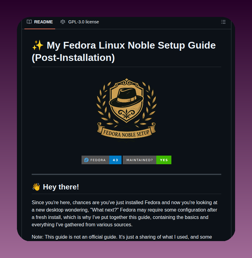 Fedora Linux post-installation setup guide https://t.co/qQDNRDfHaO