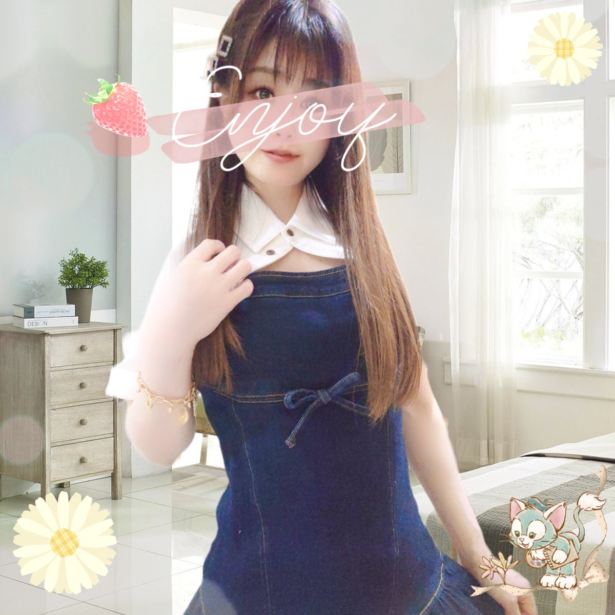 Bonnie denim mini dress やってみたかったコーデ♡ #andmary