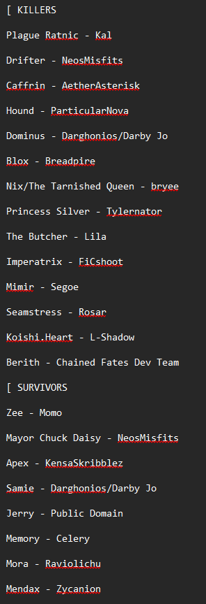 Chained_Fates's tweet photo. [ Announcement regarding the game
In-case you do not feel like reading, the game is cancelled due to reasons primarily relating to Roblox, and a video showcasing content will be created soon
+ Roster reveal with proper credits
Thank you.
#ChainedFates https://t.co/Ji6qMWCELm