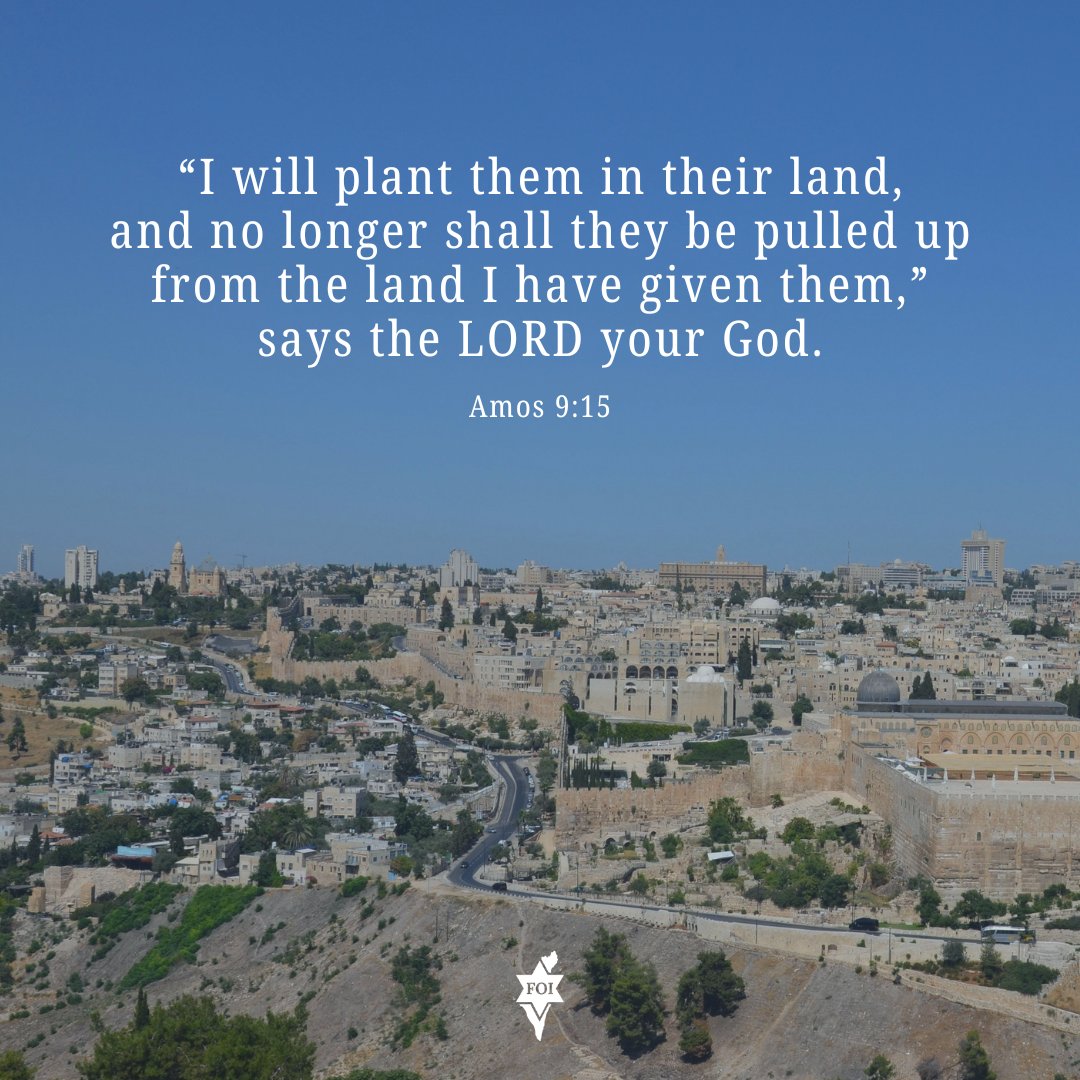 FOIGM's tweet photo. Amos 9:15

#Israel #FriendsOfIsrael #God #christianity #covenant https://t.co/ZvjFgblVeL