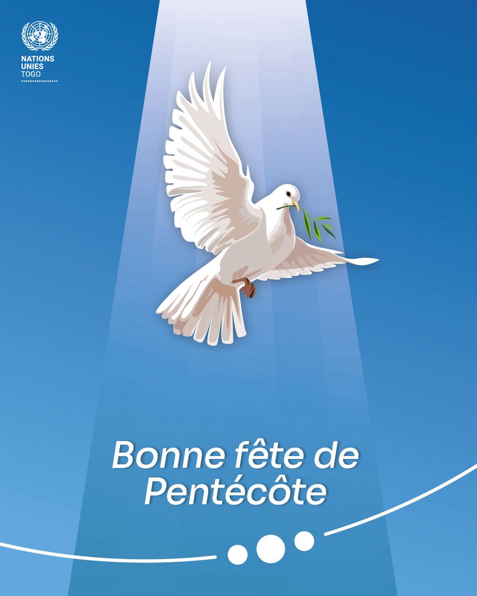 UN_Togo's tweet photo. Qu’en ce jour de la Pentecôte, la paix et l’entente cordiale adviennent dans le monde. 
Le monde a besoin de paix. https://t.co/BB4fLVYXuD