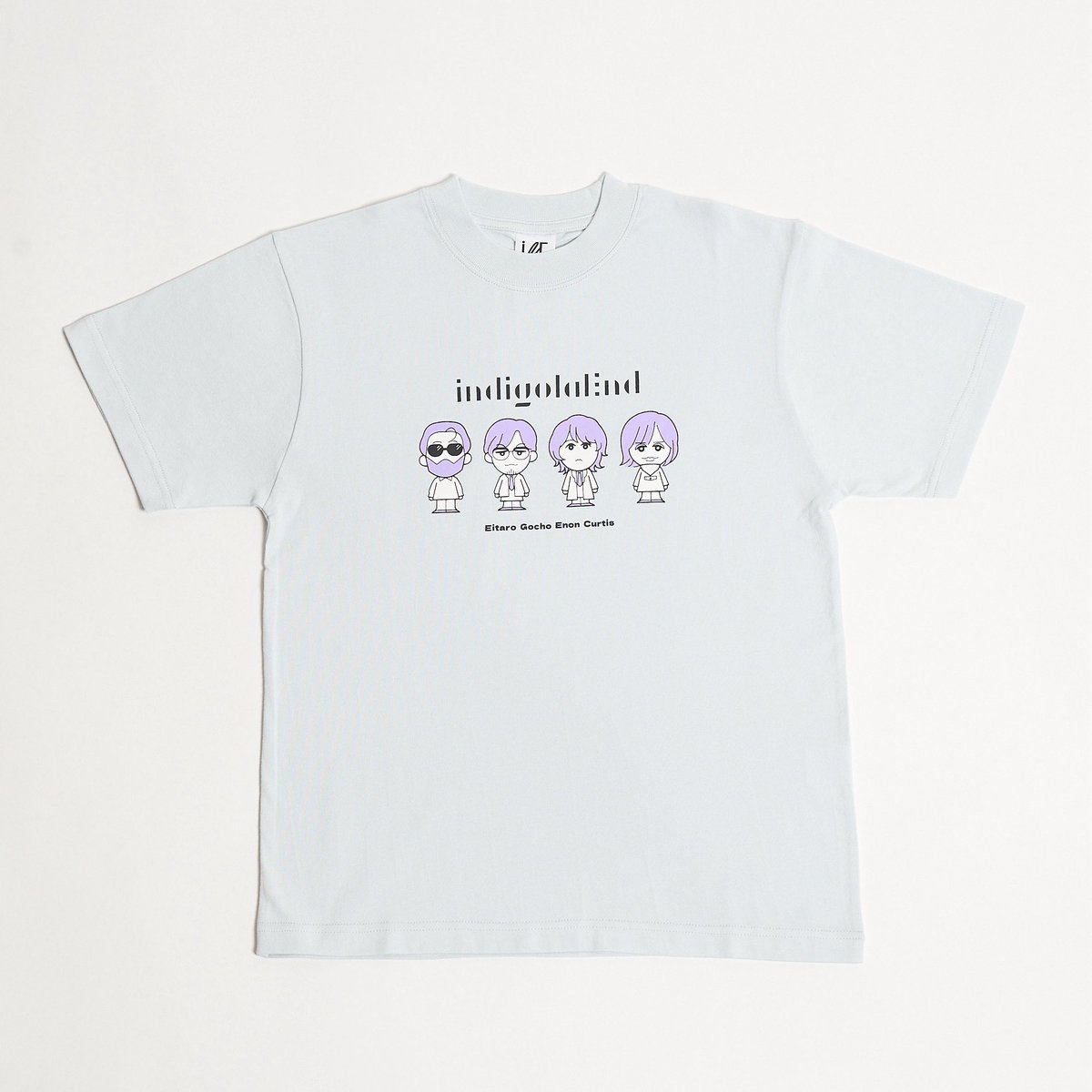 indigo_la_End's tweet photo. 【新グッズ公開②】

■ロゴT(WHITE&amp;PURPLE)

■メンバーイラストT https://t.co/cCvbsfFzIg