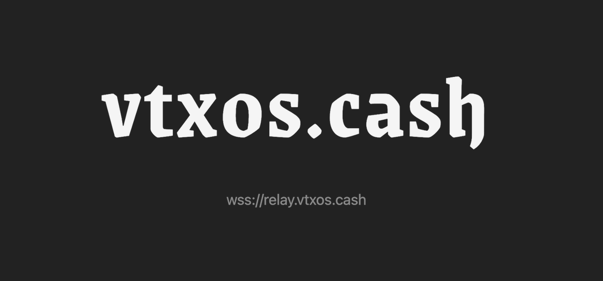 matthewvuk2's tweet photo. I set up a Nostr relay. 

You can send lightning payments to `matthew@vtxos.cash`

I receive them as VTXOs saved to my computer local storage.

My self-hosted agentic setup takes care of the liveness requirements.

I can spend LN from any light client, Nostr zap send/receive too. https://t.co/Wl0UlhWgpv