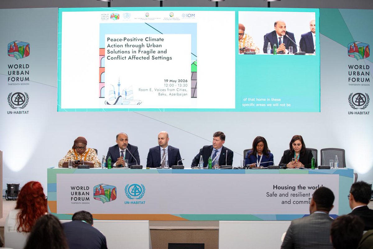 baku_hub's tweet photo. The #WUF13 outcome documents welcomed the launch of the #4SRP initiative by @arxkom_gov_az @UNHABITAT @UNmigration and #BakuHub, and supported the creation of a Working Group to develop international standards for sustainable urban recovery and improved access to #climatefinance. https://t.co/cG57QdO831