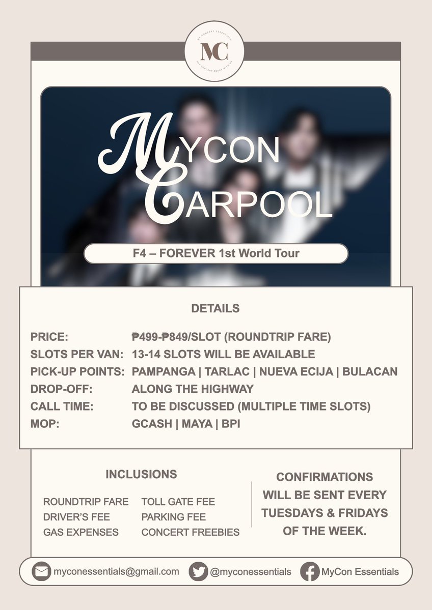 MyCon Essentials | Pampanga Tarlac Bulacan Carpool tweet media