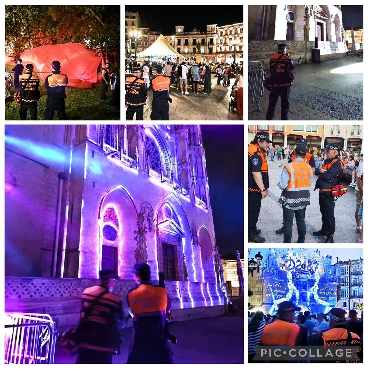 PCivilBurgos's tweet photo. Os dejamos una fotos del despliegue de ayer por la #NocheBlancaBurgos. 
Gracias a todos los burgales@s por su colaboración. https://t.co/2CSJ8sGmI1