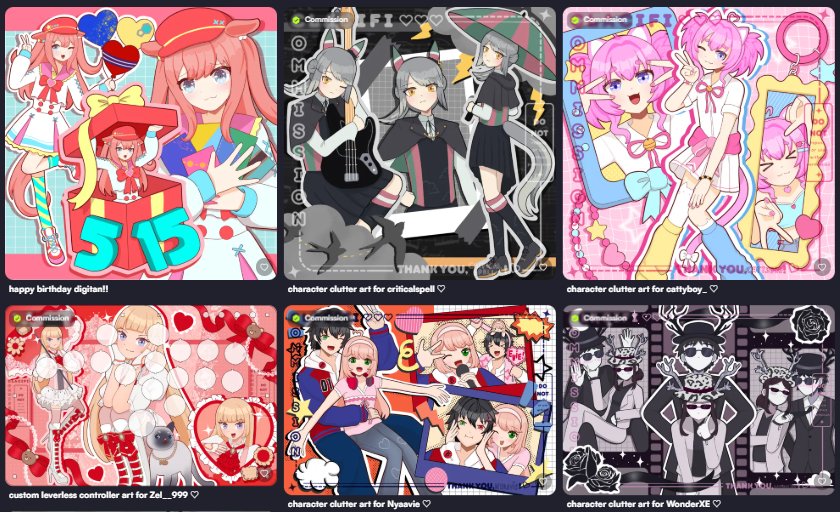 15qla's tweet photo. finished all april &amp; may vgen commissions!! 🫶🫶🫶 (feat. digi and doto) #vgencomm https://t.co/LLQaAdNiM8