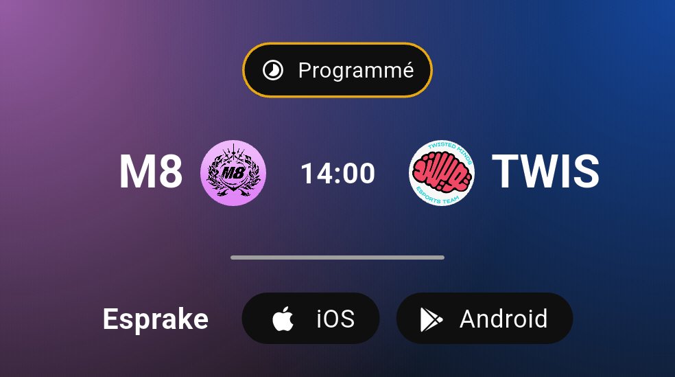 esprakeapp's tweet photo. @gentlemates vs Twisted Minds c'est aujourd'hui à 14h00 sur Rocket League ! https://t.co/3vfzpwljVt