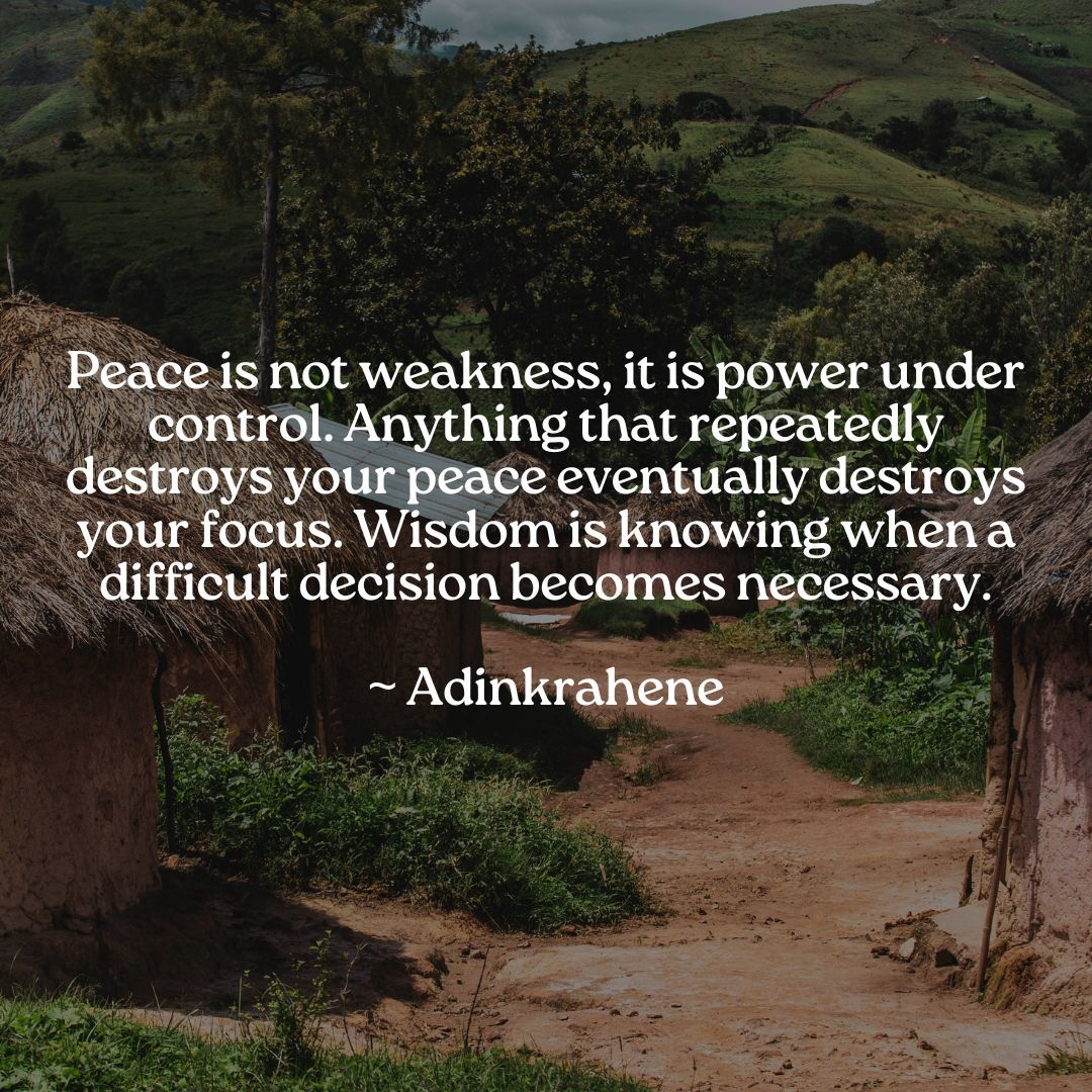 Reflectionsona's tweet photo. SELF MASTERY TEACHES US THAT PEACE IS ONE OF THE GREATEST FORMS OF WEALTH A HUMAN BEING CAN EXPERIENCE. ANYTHING THAT CONSTANTLY DISTURBS YOUR INNER BALANCE, STEALS YOUR JOY OR WEAKENS YOUR SPIRIT WILL EVENTUALLY FORCE YOU TO MAKE IMPORTANT DECISIONS. BE PURPOSEFUL. BE EXCELLENT. https://t.co/WxyNhX4mxj