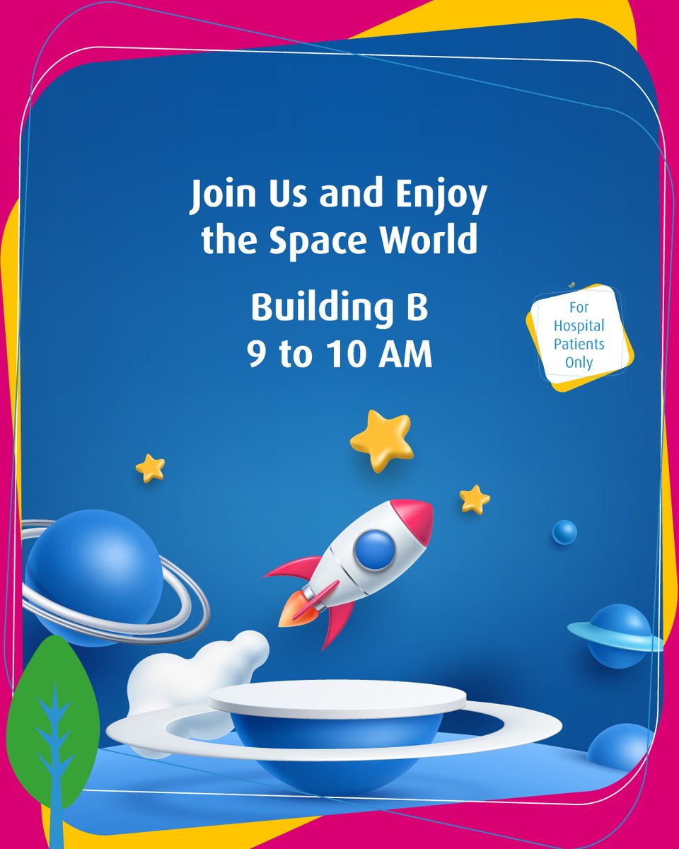 NBKHospital's tweet photo. See you tomorrow, 25 May 2026 at NBK Children’s Hospital as we enjoy a fun space themed activity together, where children can explore, imagine and create. https://t.co/bZ7Z8Y1mSE