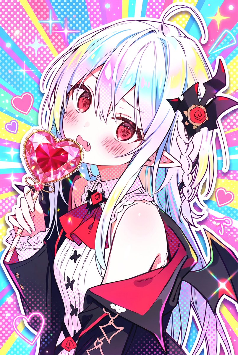 chun_paretto's tweet photo. 君の事が大好きな吸血姫🍭　　　　　　　　　　　　　　　　　　　　　　　　　　　　　　　　　　　　　　　　　　　　　　　　　　　　　　　　　　　　　　　　　　　　　　　　　　　　　　　　　　　　　　　　　　　　　　　　　　　　　　　　　　　　　　　　　　　　　　　　　　　　　　　　　　　SFW illustration