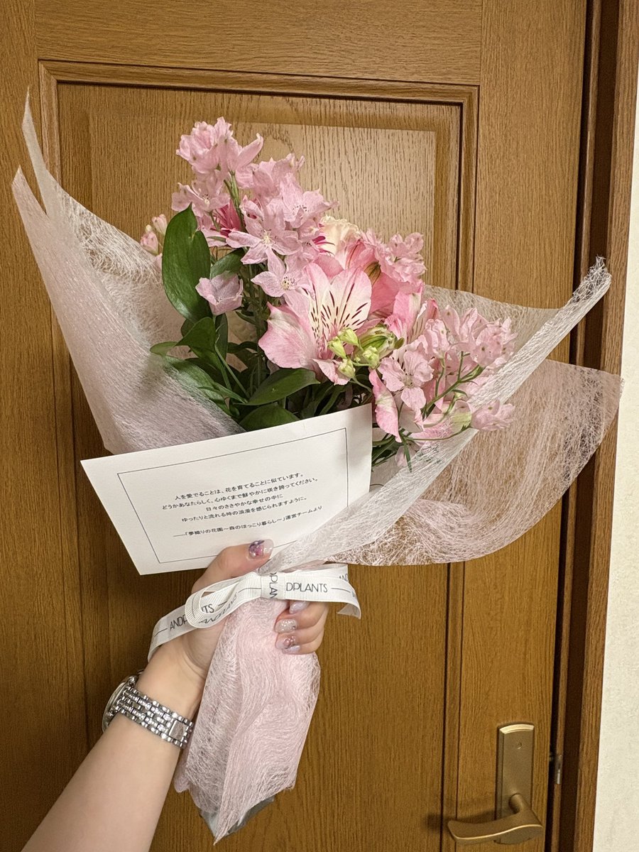 dilaff_ectus's tweet photo. @DreamweavingJP 素敵なお花、届きました✨
お花が長持ちするよう液肥も付属しており、お花を長く楽しむための取扱い方法もあり、お花初心者にも安心だなと思いました。 https://t.co/aai3CFw3f9