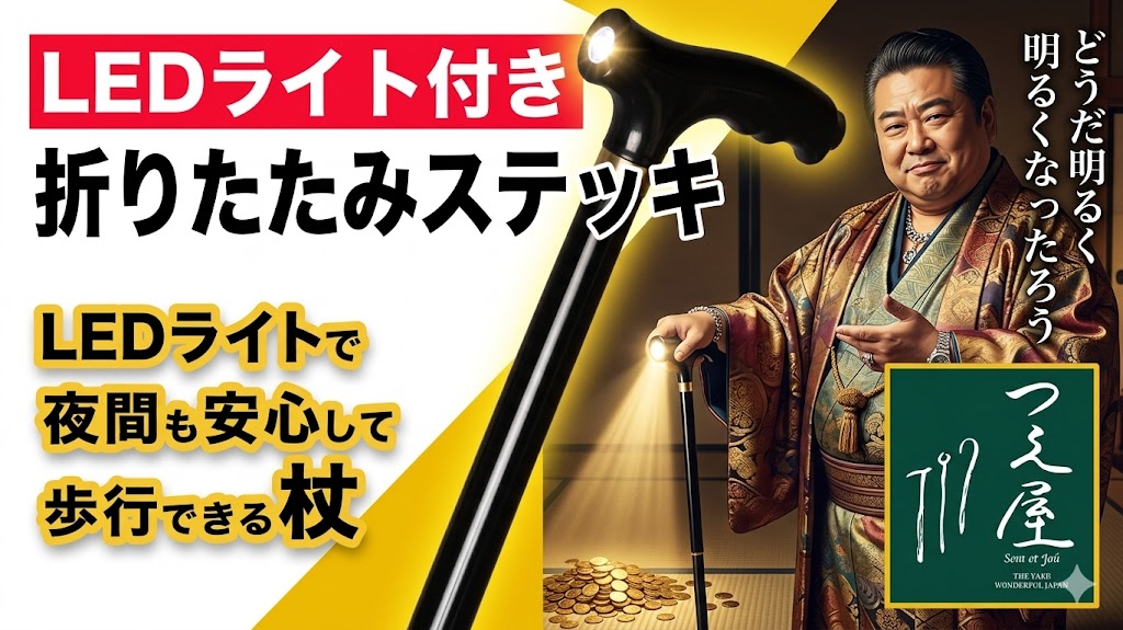 tsu_e_ya's tweet photo. こんにちは！シバです！
こちらは災害時にも役立つLED×折り畳みの杖です！
シャキーン✨と伸ばしてピカーン🌟と光ります！

気になった方は是非一度お越しください！

#つえ屋 #杖 #cane #京都 #Kyoto #成金 https://t.co/bqhr6PCFNi