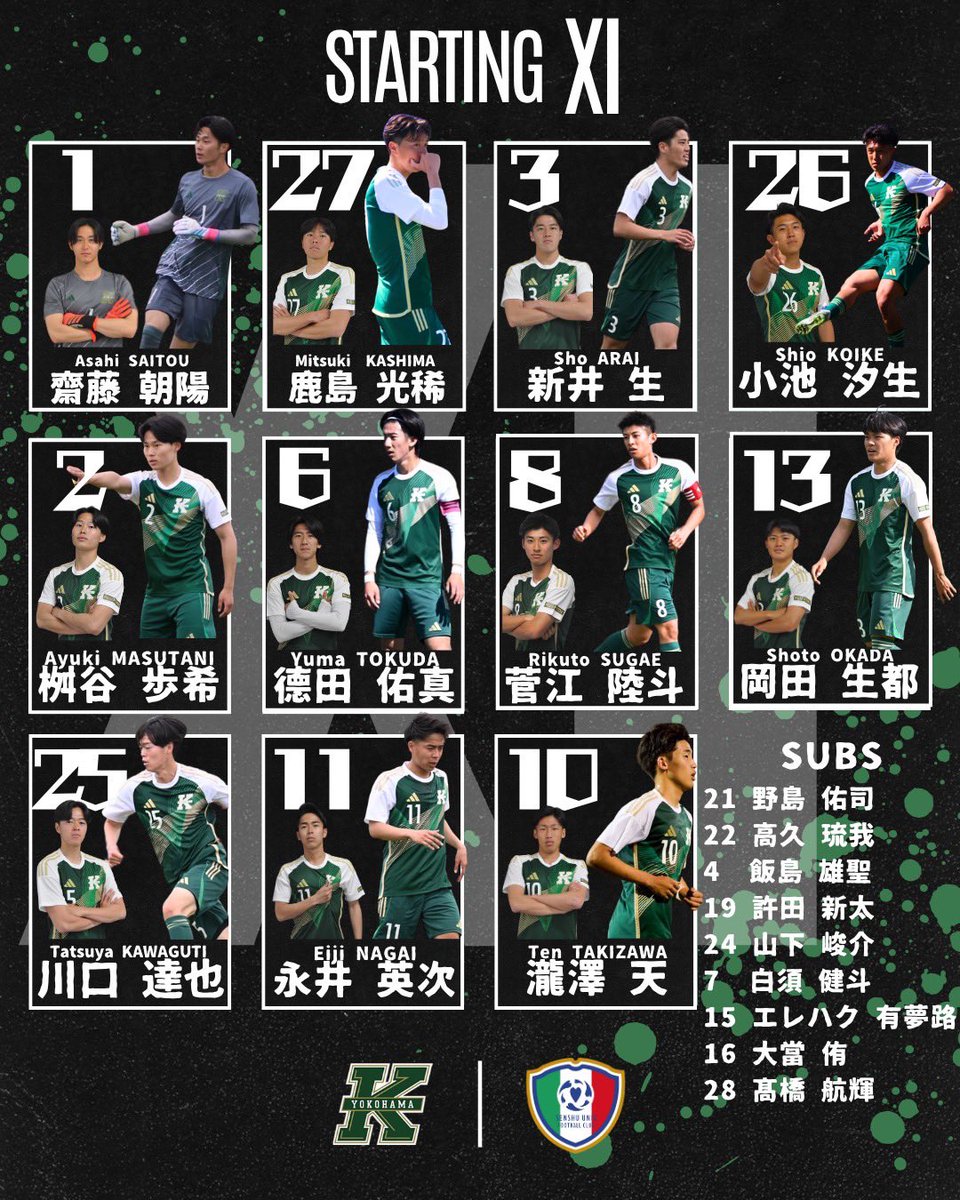スターティングイレブン発表🔥】 ⚽️関東2部リーグ 第9節 🕒5月24日