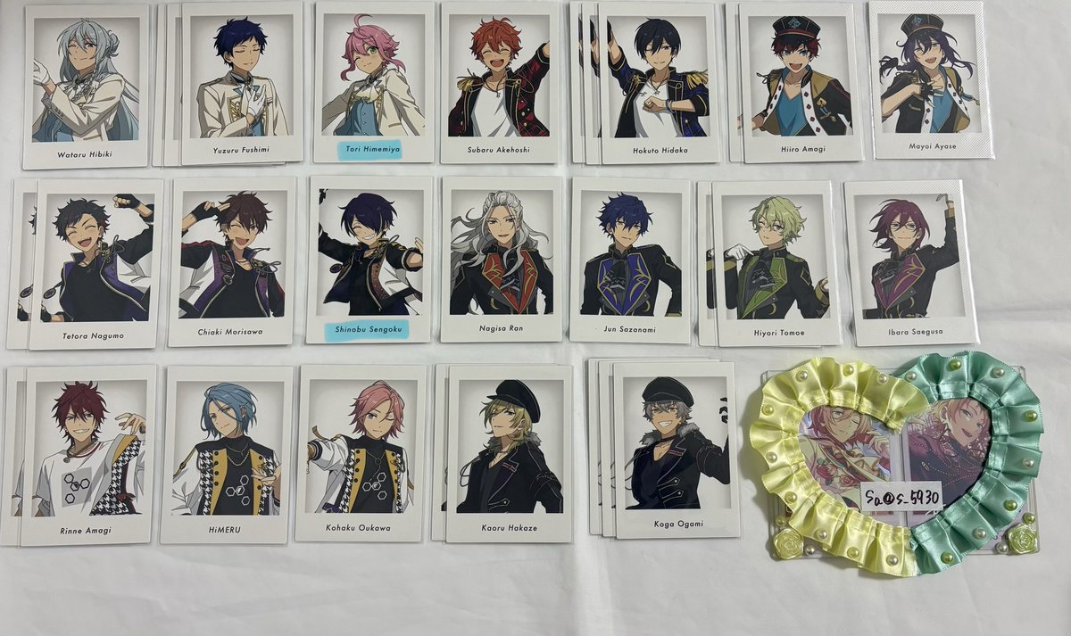 s_5930's tweet photo. 【交換】あんさんぶるスターズ あんスタ
ぱしゃっつ gracolle 10周年 特典

求: 周年 英智 真

譲:渉 弓弦 桃李 スバル 北斗 真緒 千秋 奏汰 忍 鉄虎 一彩 マヨイ 巽 凪砂 ジュン 茨 日和 HiMERU 燐音 ニキ こはく ひなた ゆうた 薫 晃牙 アドニス 敬人 紅郎 颯馬 維吹 友也 創 光⬇️ https://t.co/KA5jfTRqj6