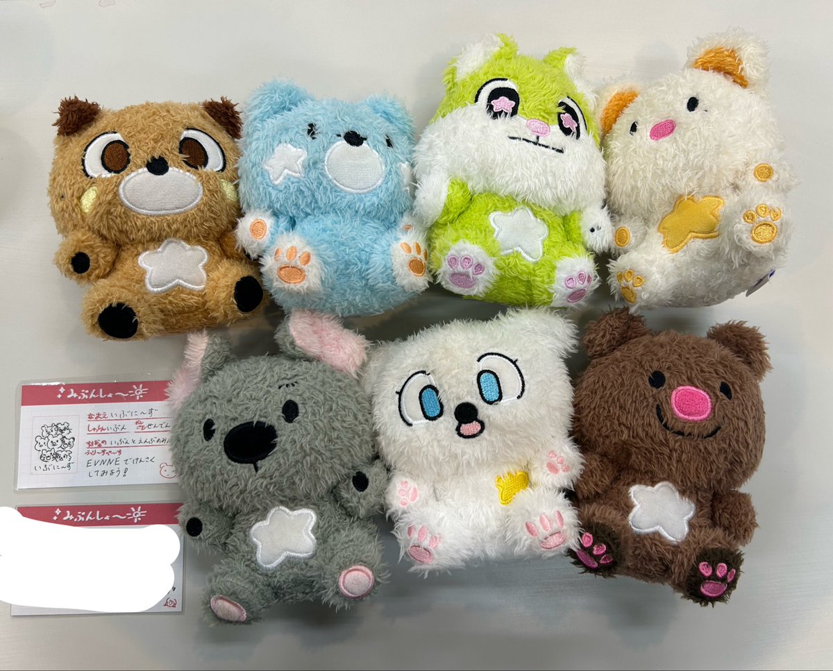sakuraba102's tweet photo. ぬいぐるみサークルで布教してきました！
みんなEVNNEで検索してみよう🔍✨ https://t.co/co5A43bqie