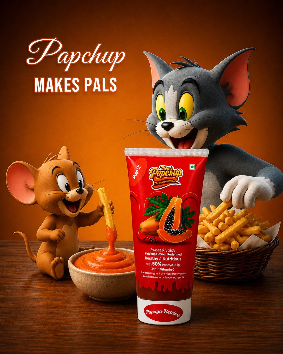 Thomas_Biotech's tweet photo. Make every bite more fun with Thom’s Papchup  Sweet, spicy &amp; packed with flavor for every snack time!

🛒 Now available on Amazon. Order today!

#Papchup #TasteTheFun #AmazonAvailable #SnackTime https://t.co/BD5egRo8Gx