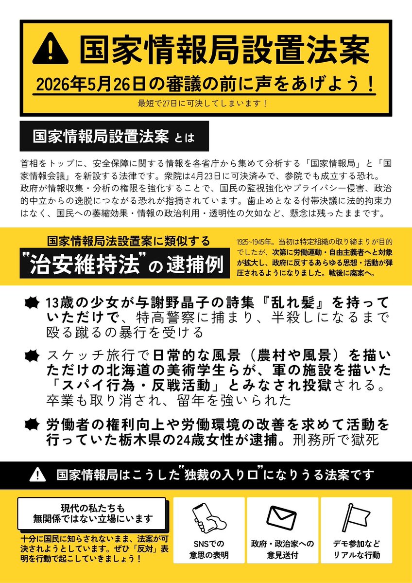 いとー🍉護憲 #私が主権者 #国家情報局法案反対 tweet media