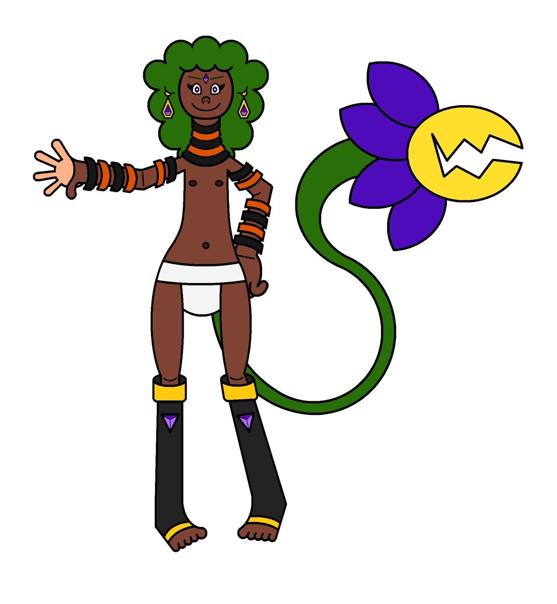 EsperRikki's tweet photo. Oy~ Why did I think of it, before?

Halloween colors goes well with Autumn-colored leaf-clothes and darkskin. It completely fits the whole seasonal appearance. Looks like I finally found the winning combination for the neckrings and bracelets. XD https://t.co/TzNGcdtjSK