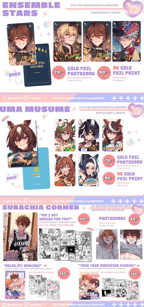 iTAOWshop's tweet photo. 🌷𝓟re-order goods (by Nekipret)

▶รวมส่งกลับ 🛩️
▶รับมัดจำ 50%

🗓️ปิดรับ 30/5 (18:00)
▶มาสเริ่มส่งปลายเดือน7/2026
▶ชำระส่วนที่เหลือตอนของถึงไทย

( สั่งซื้อ DM )

#พรีกู้ดกับต้าว #ตลาดนัดสตาเรล #ตลาดนัดรางดาว #ตลาดนัดเกนชิน #ตลาดนัดโปรเซไก #ตลาดนัดอันสึตะ #ตลาดนัดไอเดน https://t.co/m6YCciJShi
