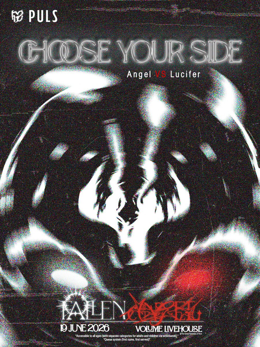 hottiespartybkk's tweet photo. Choose your side.
Heaven’s grace or Lucifer’s desire.

Angel’s side ⟡
soft silhouettes, silver details, divine glow

Lucifer’s side ⟡
dark textures, sharp edges, forbidden allure

meet us where heaven begins to fall.

fa//en angel — 𓆪

more information:
https://t.co/EWl42OWjQY

By #HottiesPartyBKK
#FallenAngelParty2026 #KHH #rapper #fyp
