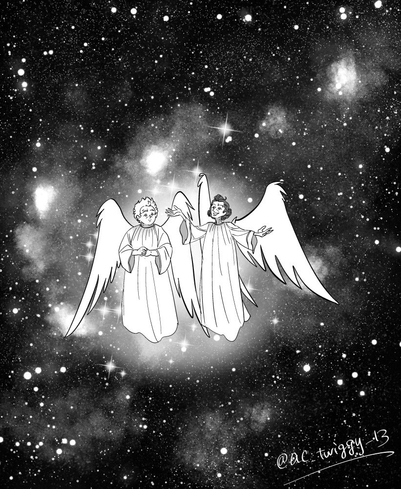 ac_twiggy_13's tweet photo. 〝I was a terrible angel. 〟
#GoodOmensfanart  #GoodOmens3 https://t.co/ge6fINl1uR