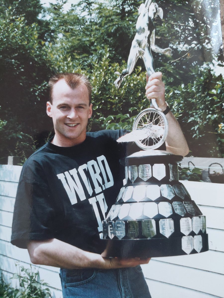 tbarker863's tweet photo. Steve hislop with the isle of man TT trophy 👍 https://t.co/LmtfbMRUPa