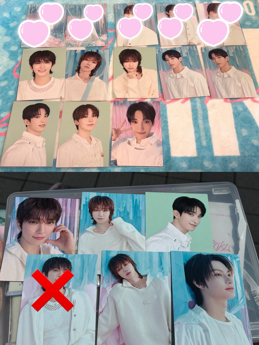 mn9_S2's tweet photo. SEVENTEEN YAKUSOKU ペンミ セブチ 交換 トレカ

譲  ジョシュア ミンハオ ドギョム 
　スングァン
        
求  スンチョル ミンギュ バーノン 
　セルカ↔︎セルカ🍒🐶のみ
現在会場にいます！！
お気軽にお声掛けください🎀 https://t.co/DHQeAPh4hU