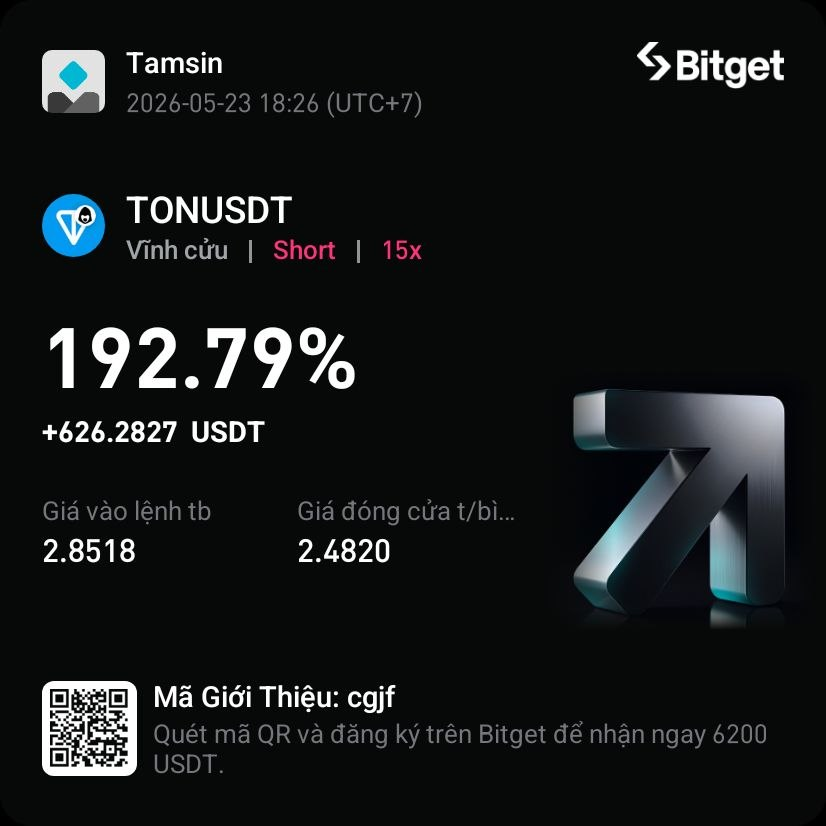 madvybitget's tweet photo. Kỷ niệm cú Short $TON ngay đỉnh ngày 7/5, bỏ túi gọn gàng +$626 chỉ sau 6 tiếng!

Hôm đó Ngọc bắt đúng đỉnh, nếu gồng đến giờ (giá $1.7 - $1.8) thì lãi chắc cũng $2,000 rồi. Nhưng thôi, chốt lãi chưa bao giờ sai! 💸

> Hiện tại BTC cứ dập dìu quanh 74k-76k như muốn, cảm giác chỉ chực chờ một cú dump mạnh.

> Tầm này dù Trade hay Spot cũng hơi rén, nên Ngọc chọn đứng ngoài quan sát cho chắc cú haha sợ đi xa bờ lần nữa thì khoai.

Mọi người đang gồng lệnh hay đã cashout rồi nè, cmt bên dưới nha 

PS: À dạo này nghe mn bảo KYC Bitget hơi khó, có gì N test ròi chỉ ae cách được duyệt xịn hơn nhé

#EarnwBitget #ShortTon #Madvy