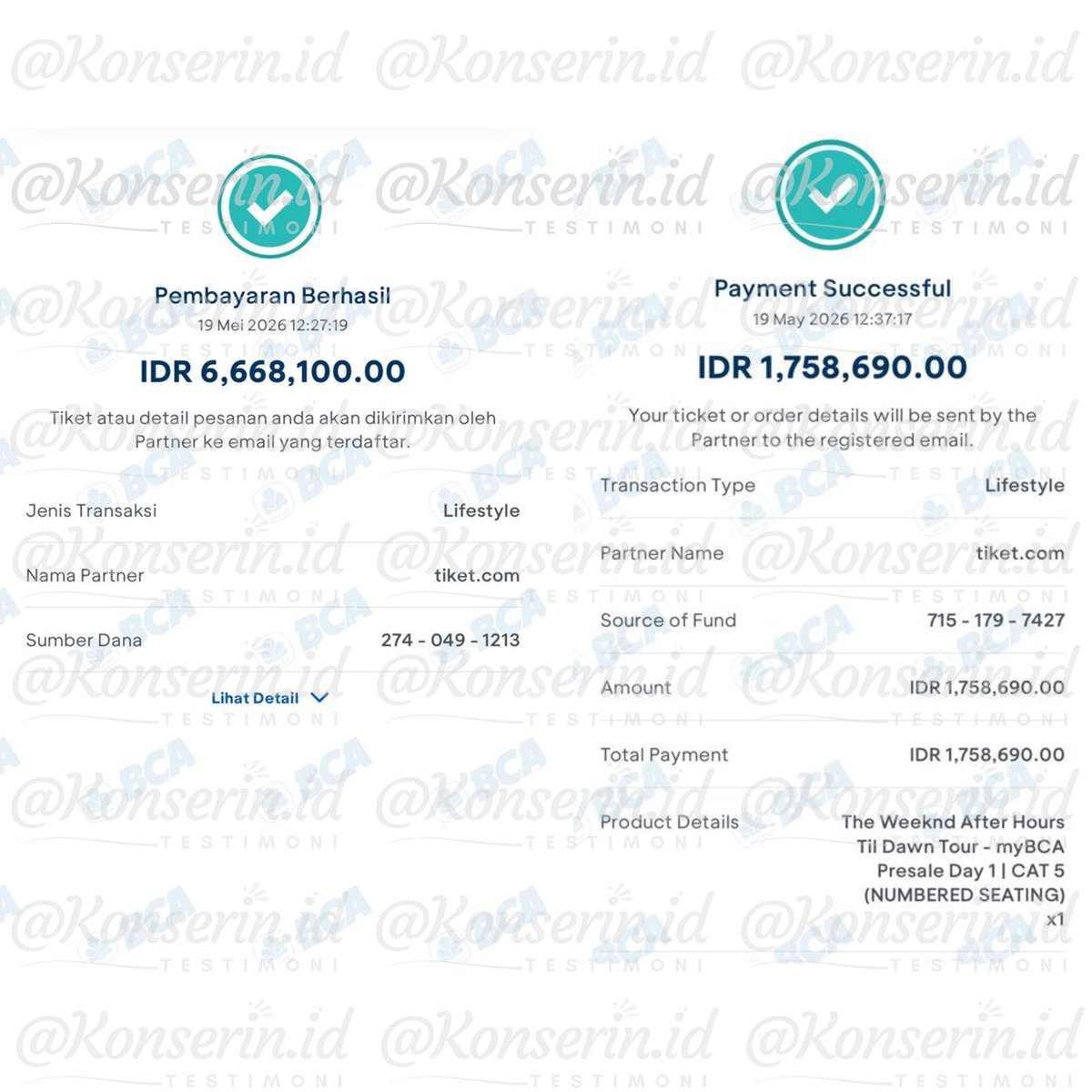 Konserin Id | JASTIP ALL CONCERT tweet media
