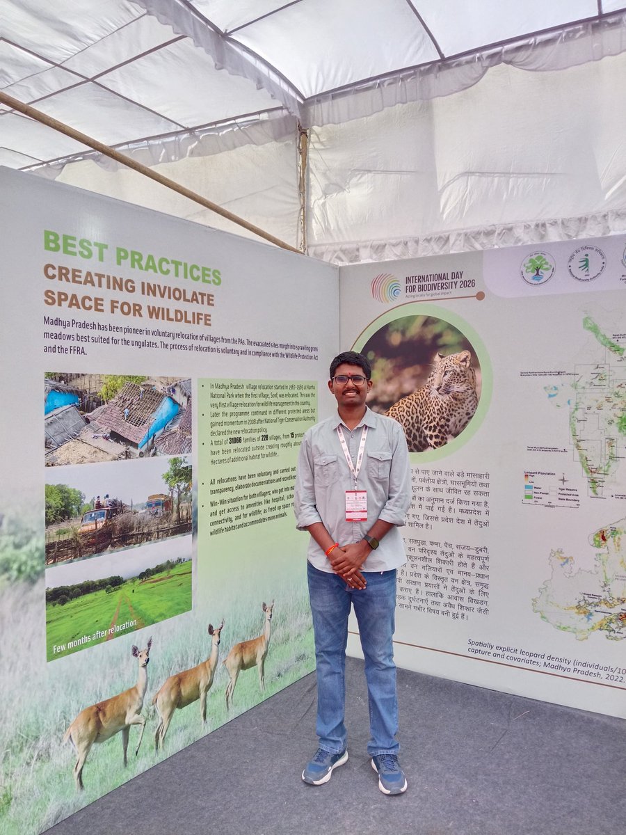 Cpsawant's tweet photo. Maharashtra’s Kirksal BMC represented the state National IDB 2026 in Bhopal! 🌿🐺 Union Minister @byadavbjp CM @DrMohanYadav51 launched the @maharashtrasbb newsletter &amp; Kirksal’s community-led conservation models under the theme “Acting Locally for Global Impact. @NationalBiodiv https://t.co/ybJvx2NAIU