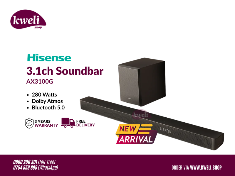 KweliHq's tweet photo. Enjoy rich 280W sound, immersive Dolby Atmos audio, and seamless Bluetooth 5.0 connectivity for movies, and music.
Order via https://t.co/Zlrc59ybAj , Toll-free 0800200301 or WhatsApp +256754559895
#KweliShopGotYou
#GenuineAppliances
#SmartSolar https://t.co/MOKF6PJJo8