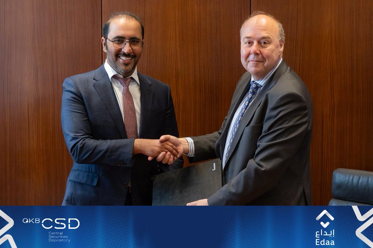 Edaa_Qatar's tweet photo. Edaa signed Memoranda of Understanding with OeKB CSD and CCP Austria, strengthening our ties with two of Austria’s leading capital market infrastructure institutions.
 #Edaa #CapitalMarkets #MOU #Qatar #Austria https://t.co/VPGastQY6A