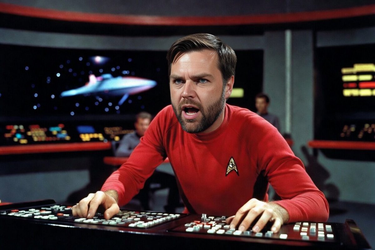 MMSubstack's tweet photo. Just think we sort of need @VP to fix everything like this!! He just needs to make sure to transport Hegseth to the planet below with all the bad guys, preferably monsters.

#JDVanceSaves the US! #StarTrek https://t.co/I7xoNZkrHk