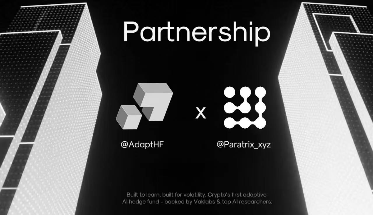 AdaptHF's tweet photo. Adapt × Paratrix 🎉

We're partnering with @Paratrix_xyz — pioneering real-world operational data tokenization at the intersection of RWA, DePIN, and AI.

Our ANP3 agents are exploring integration with tokenized data streams to turn real-world value into intelligent, adaptive trading strategies.

Data as asset. Agents as the engine. ⚡️