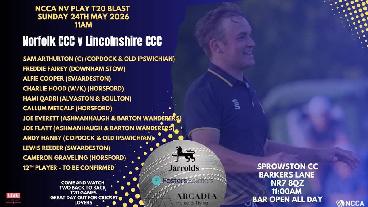 norfolkccc's tweet photo. ☀️🍺 It’s going to be a scorcher today!
Perfect weather for T20 cricket at Sprowston CC 😍🏏
Come down, enjoy the action and grab an ice cold pint from the bar!
⏰ 11am start
🍻 Bar open all day
#NorfolkCCC #T20Cricket #CricketInTheSun https://t.co/CnIpUg1mls