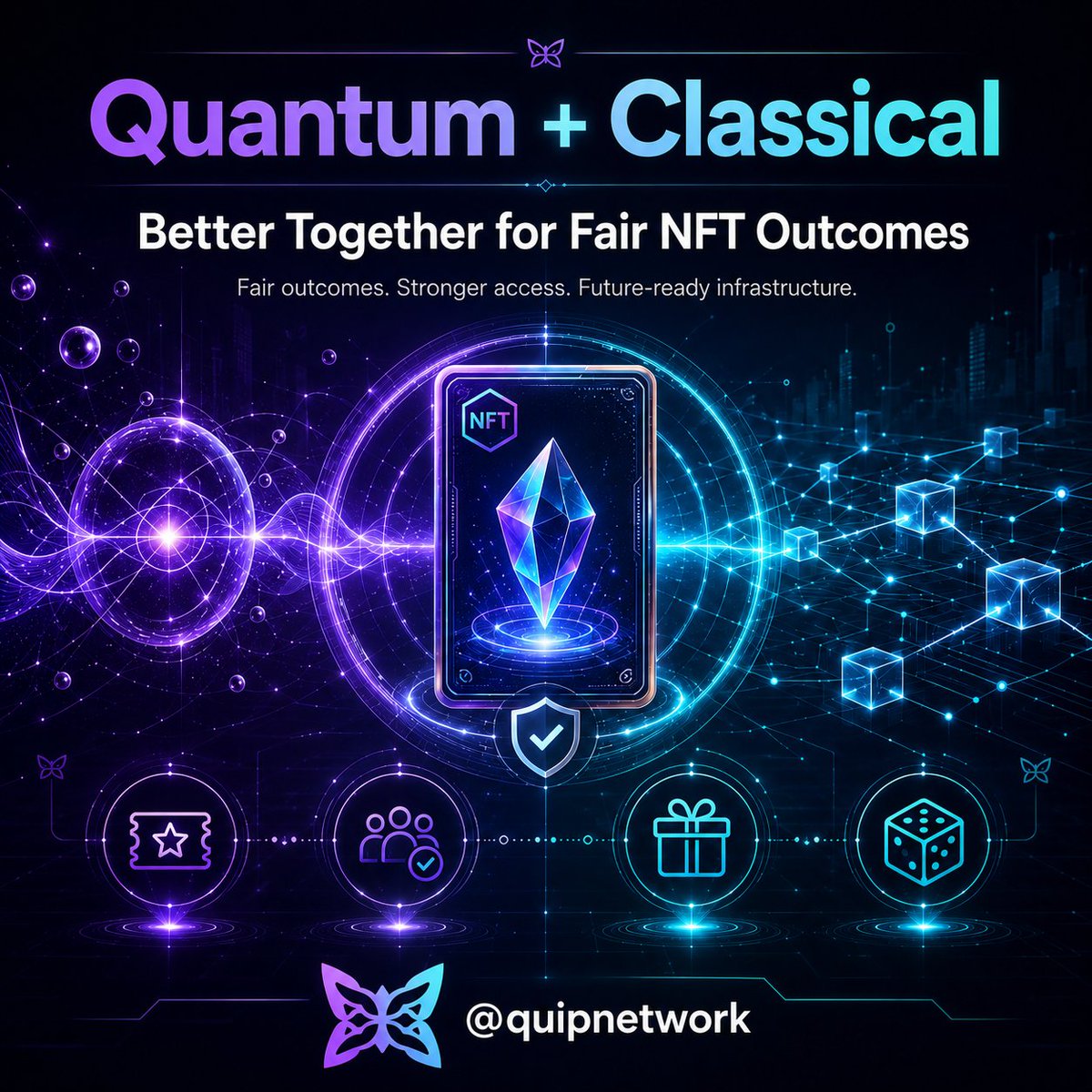 Dreamsgrowth's tweet photo. Good afternoon Everyone 💪🌱

Quantum speed means little without classical coordination underneath.

The future is not quantum versus classical.

It is both systems working together inside Web3.

That same idea makes @quipnetwork interesting for NFTs where access and outcomes need cleaner randomness.

NFTs are no longer only art, access, or community.

They can become testing grounds for fair digital results.

Randomness matters when mints, allowlists, rewards, NFT outcomes need more transparency.

Communities trust systems more when luck feels open, not quietly controlled by insiders.

@quipnetwork connects this narrative by bringing quantum ideas closer to practical digital ownership rails.

Maybe the next NFT evolution is not louder hype.

It is fair outcomes, stronger access, and future ready infrastructure.

#quip #NFTs #Quantum #quipnetwork #dreamsgrowth