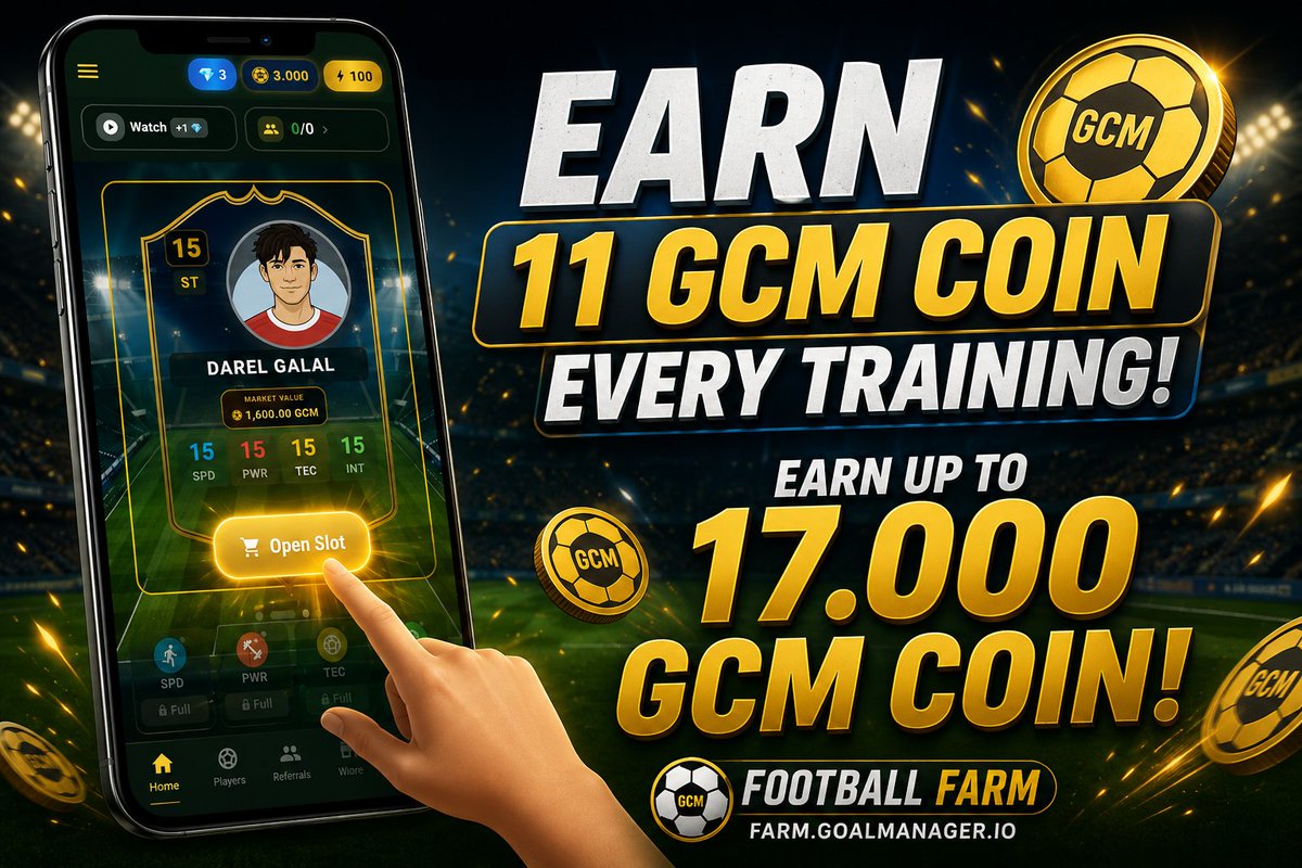 GoalChainNG's tweet photo. 🚀 PRO 2 PLAYER – EARLY ACCESS ADVANTAGE ⚽

Want to earn more GCM Coin in Football Farm?

🔥 PRO 2 Players are designed for users who want to grow faster and maximize their earnings.

💎 PRO 2 Features

⚽ Price: $25
⭐ Starts with 15 Rating
💰 Starting Value: 1,600 GCM Coin
🪙 Earns 11 GCM Coin per training session
📈 Can be upgraded up to 80 Rating
💎 Can reach a value of up to 17,000 GCM Coin
⚡ Faster progression and significantly higher earning potential
🏆 A major advantage within the Football Farm ecosystem
Train your player, increase its value, and earn more GCM Coin.

⏳ The Early Access pricing campaign ends at the end of June. After that, PRO 2 and PRO 3 player prices will return to their standard rates.
🌐 Football Farm
https://t.co/VC0w9AiFDE

#FootballFarm #GCMCoin #GoalChainManager #PlayToEarn #P2E #CryptoGaming #Web3 #FootballManager