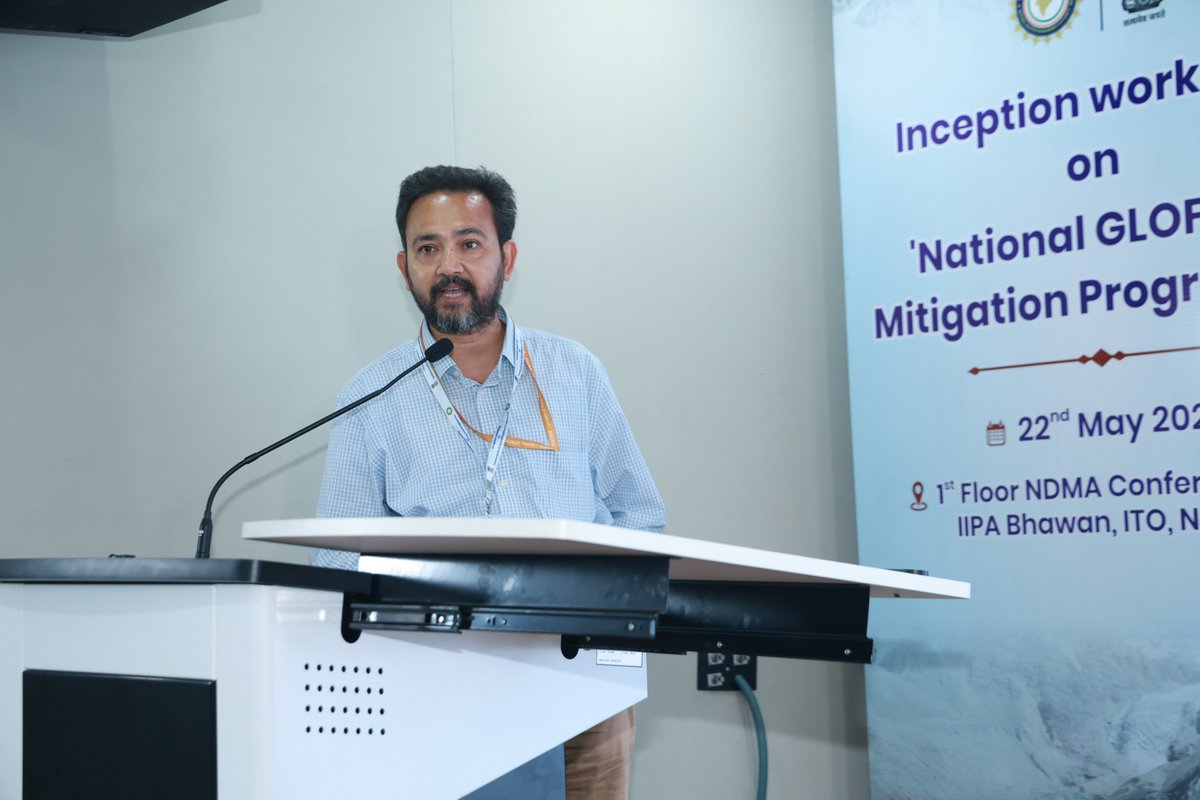 ndmaindia's tweet photo. Technical Session 2 titled “Monitoring & Early Warning Systems for GLOF risk reduction, including EWS design, procurement, and integration with SEOCs”. Experts from C-DAC, IMD, DGRE, and SDC shared insights on strengthening early warning mechanisms.
#EarlyWarningSystems #GLOF https://t.co/U0mYu96XJq