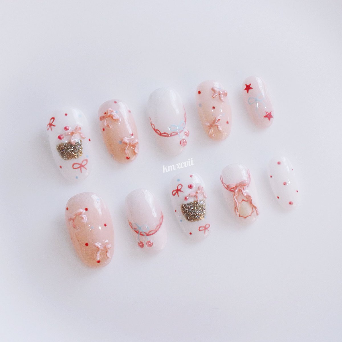 kmstudio911's tweet photo. ꒰⑅ᵒ̴̷͈ ᵕ ᵒ̴̷͈⑅꒱ ribbon cupcake nails 𖧷~ 
เล็บปลอมสั่งทำ

#เล็บปลอม #เล็บปลอมสำเร็จรูป #ตลาดนัดgmmtv #ตลาดนัดbts #ตลาดนัดbus #ตลาดนัดdmd #ตลาดนัด4eve #ตลาดนัดproxie https://t.co/Nv6SjXo9z9