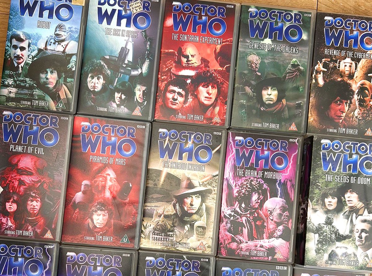 transtemporal87's tweet photo. Wow. A lot of very nostalgic early 2000s fan VHS covers here, including lots from Rob White's amazing and original Chameleon Circuit website (my most missed website ever - it was so good)!

Still got a couple of his covers myself. Great to glimpse so many again here! #DoctorWho https://t.co/pL0WEqlIG9