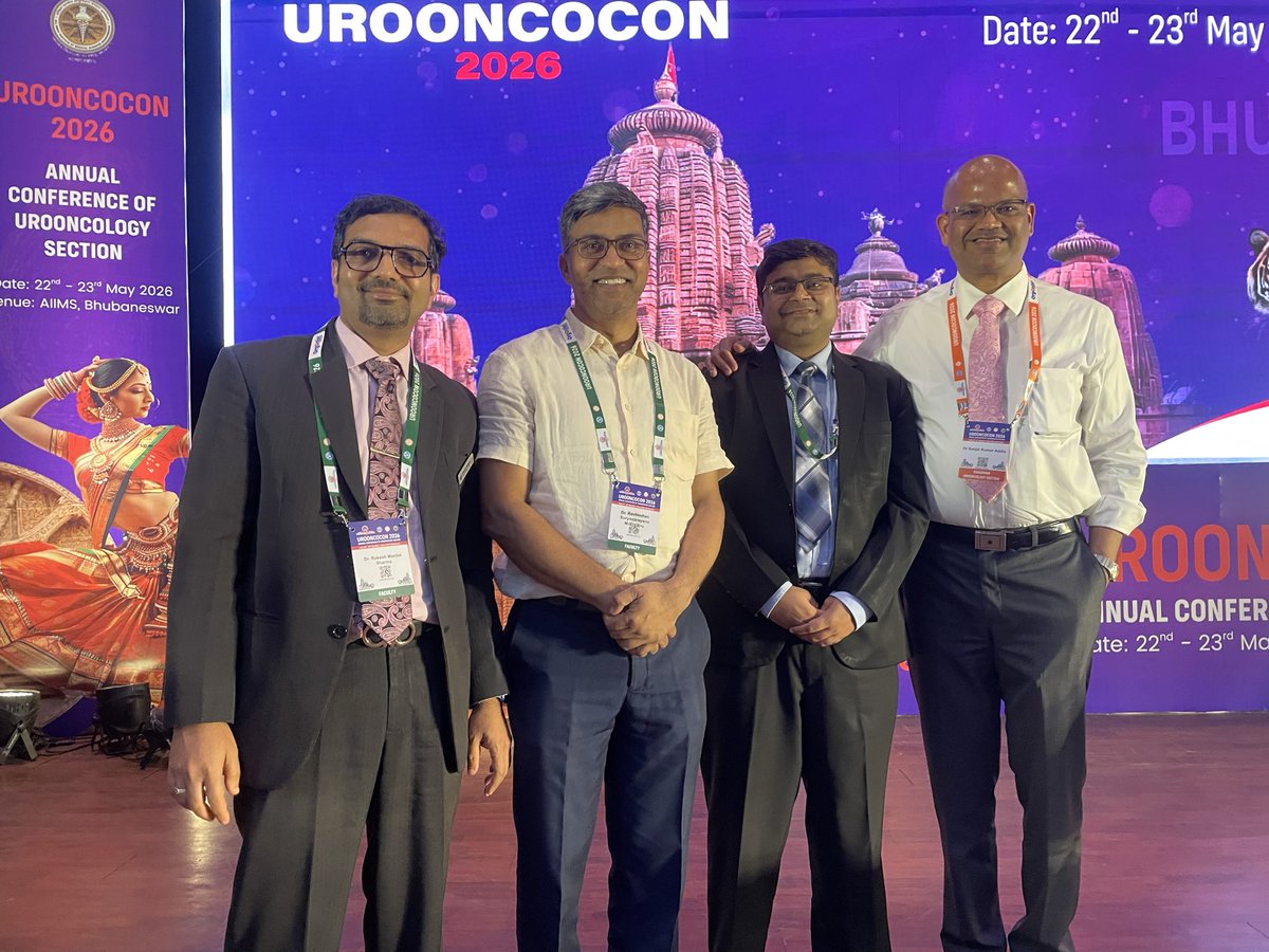Rakeshms07's tweet photo. Happy to actively participate in the USI Ur-oncology subsection conference 2026 at AIIMS Bhubneshwar as a
Council member, Faculty, panelist in the sessions 

My Team at Basavatarakam Indo- American Cancer Hospital, Hyderabad &amp; colleagues made moments memorable https://t.co/6u2M5wKsCo