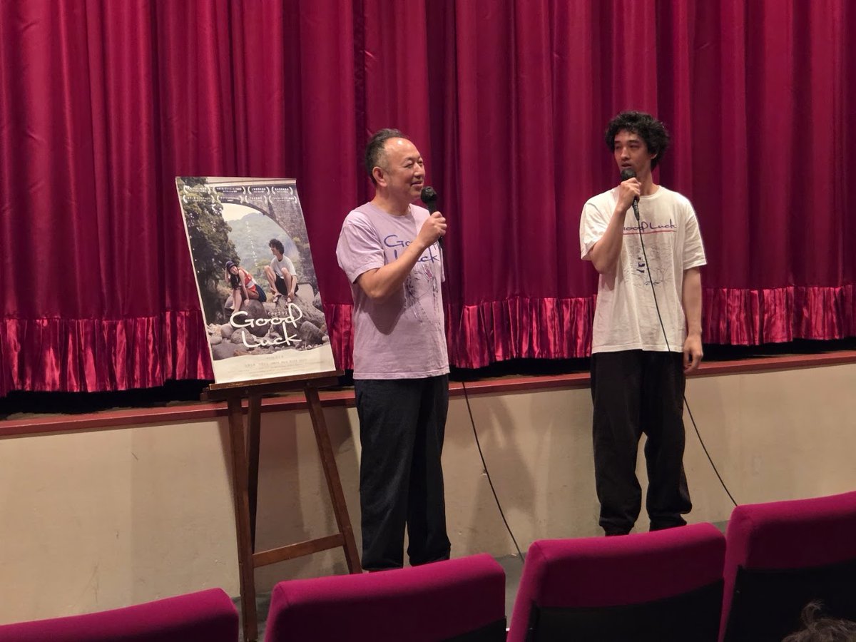 cinemaJandB's tweet photo. 「Good Luck」#映画GoodLuck 絶賛上映中
昨日5月23日（土）上映後は #佐野弘樹 さん、#足立紳 監督による初日舞台挨拶を開催！ありがとうございました。
上映は連日16:55回で、5月29日（金）までです。
どうかお見逃しなく！
https://t.co/xvY9j3k8Dr https://t.co/BHBhJDa6tO